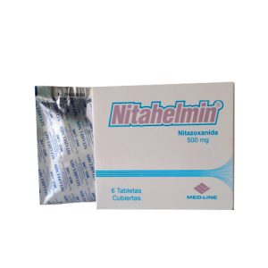 Nitahelmin Tabletas - Nitazoxanida 500 mg. Caja x 6 Tab