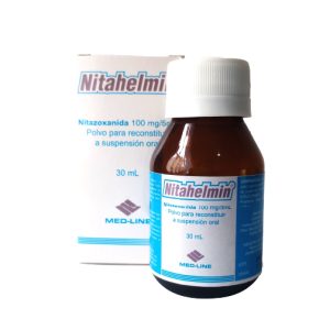 Nitahelmin 30 ml - Nitazoxanida 100 mg/5 ml Polvo para reconstruir 30 ml.