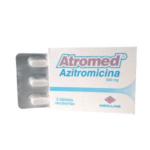 Atromed 500 mg - Azitromicina 500 mg/ Caja x 3 Tab.