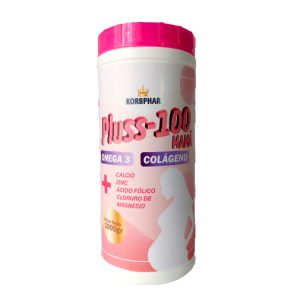 Pluss 100 Mamá - Omega 3, Colágero, Cloruro de Magnesio, A. Fólico Taro x 1000g